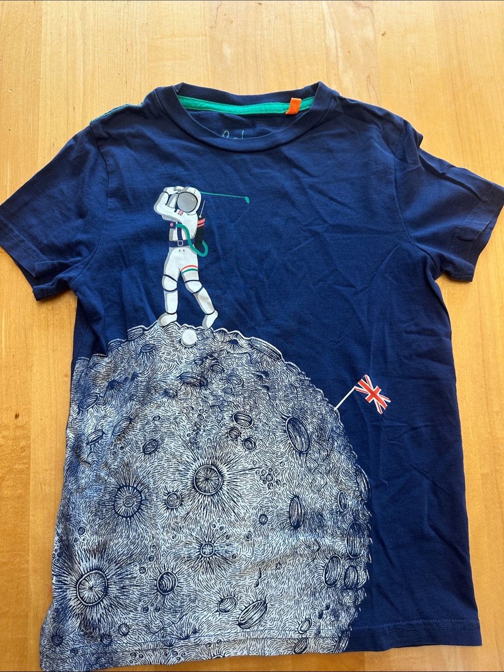 Mini Boden - Boys Navy Blue Astronaut Golf Graphic Tee